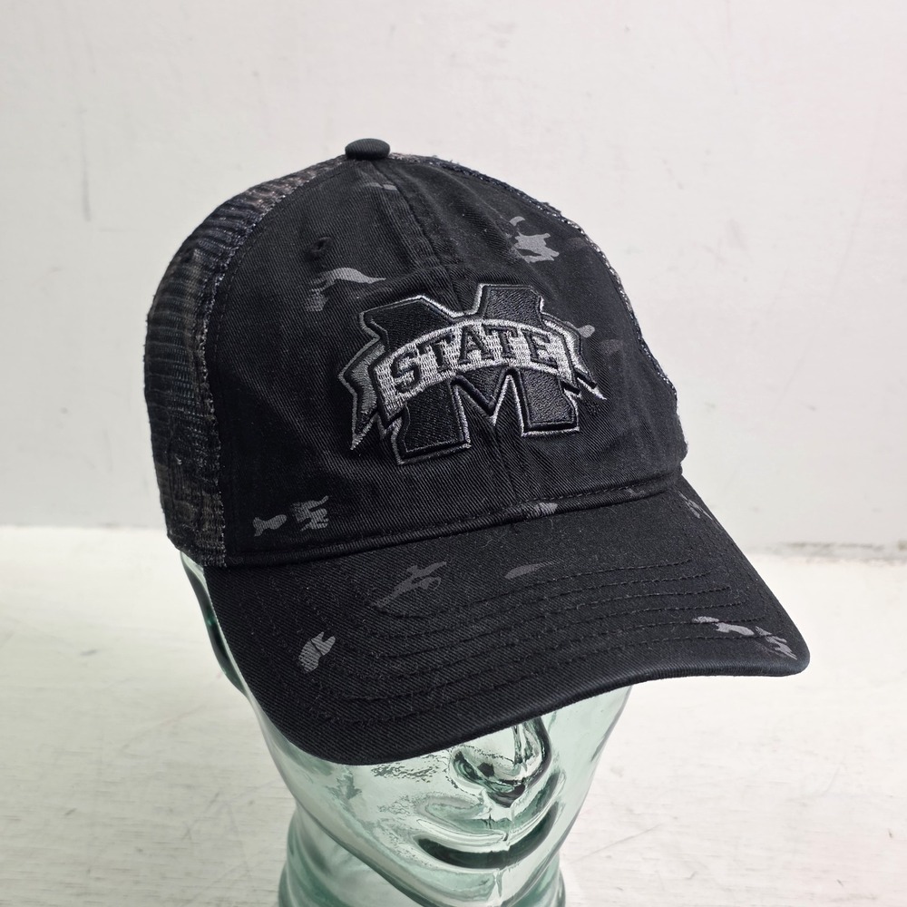 Mississippi State Bulldogs OHT Operation Hat Trick Camo Trucker Hat Black NWOT